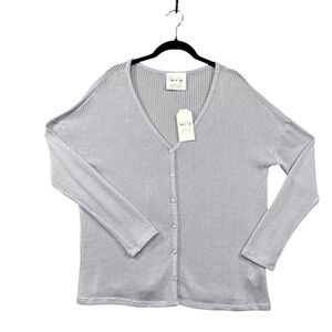 Sadie & Sage Cardigan Women's M Lilac Lavender Purple Easter Feminine Spring